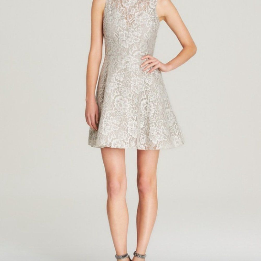 Alice + Olivia Natalia Open Back Lace Dress